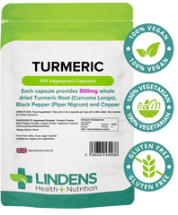 Turmeric (Whole Root Caps) 500mg with Black Pepper and Copper (100 pack) - Authentic Vitamins