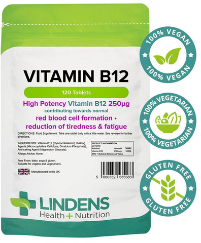 Vitamin B12 250mcg Tablets (120 pack) - Authentic Vitamins