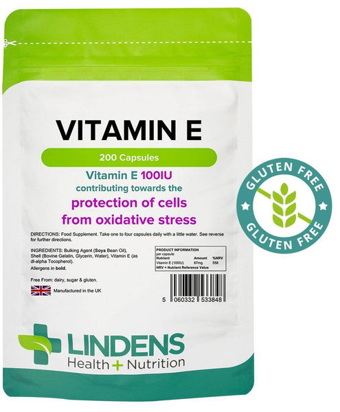 Vitamin E 100IU Capsules (200 pack) - Authentic Vitamins