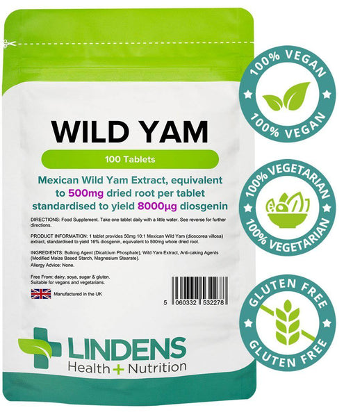 Wild Yam 500mg Tablets (100 pack) - Authentic Vitamins