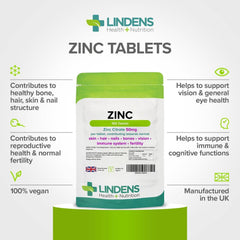 Zinc Citrate 50mg Tablets (100 pack) - Authentic Vitamins