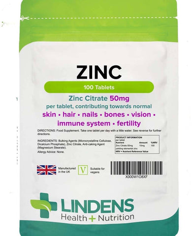 Zinc Citrate 50mg Tablets (1000 pack) - Authentic Vitamins