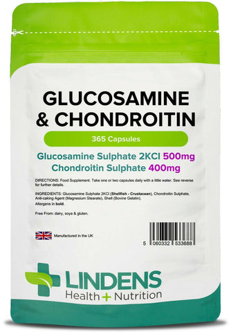 Glucosamine & Chondroitin 500-400 capsules (365 pack) - Authentic Vitamins