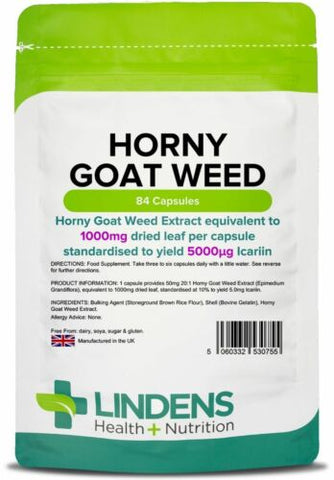 Horny Goat Weed 1000mg Capsules (84 pack) - Authentic Vitamins